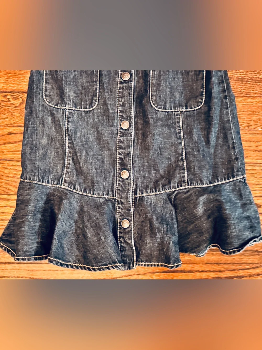 Gymboree Blue Denim Dress with Pink Belt
